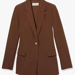 The Drop Blake Long Unisex Coffee Bean  Brown Blazer XXS
